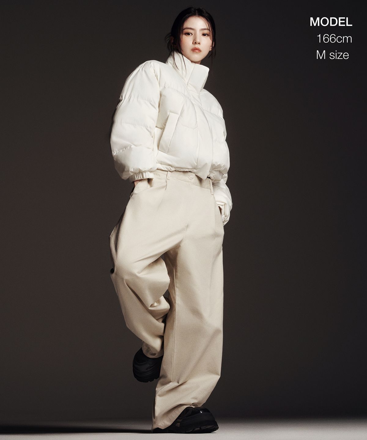 무신사 스탠다드 우먼(MUSINSA STANDARD WOMAN) 우먼즈 데일리 푸퍼 숏 패딩 재킷 [아이보리]