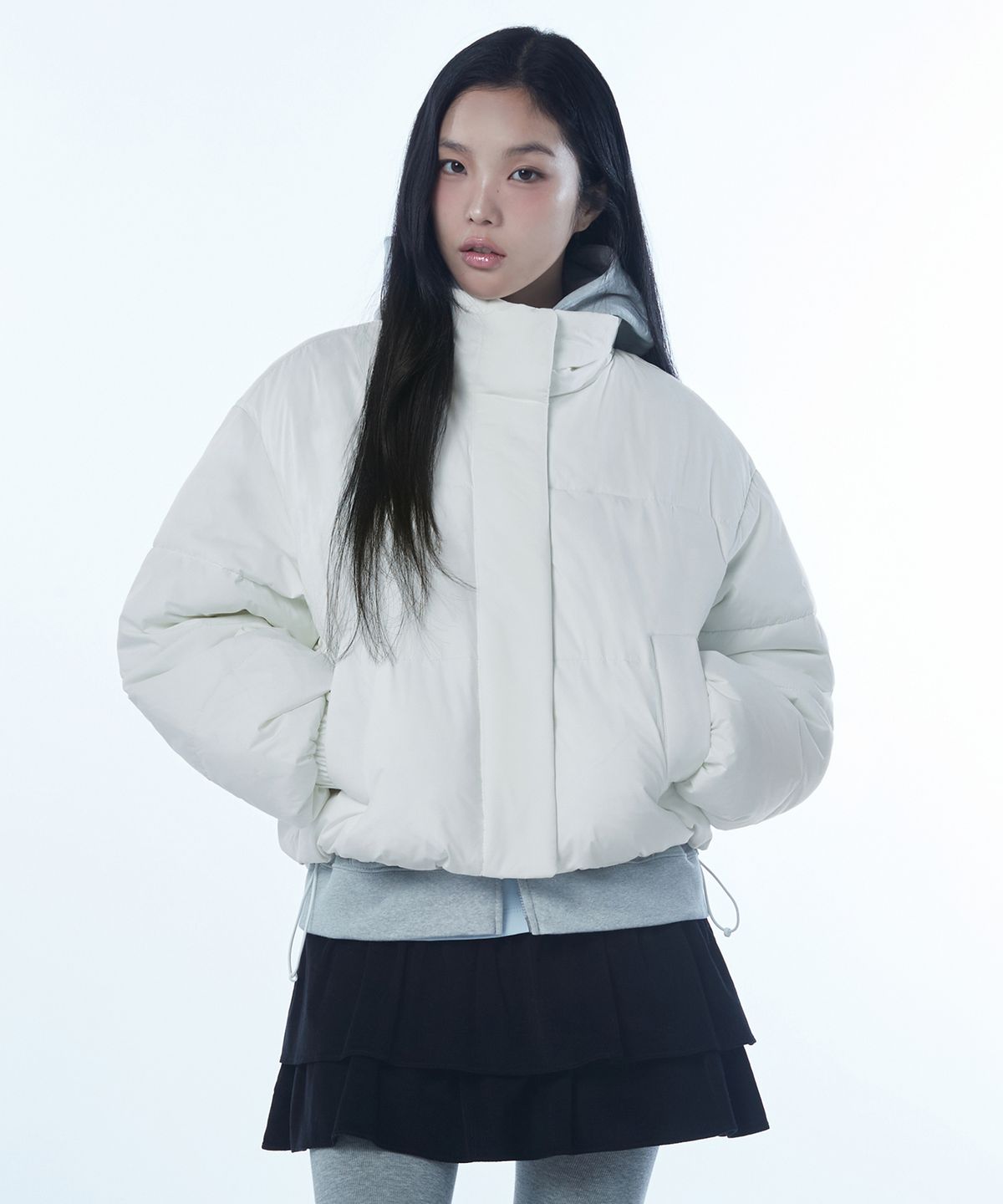 무신사 스탠다드 우먼(MUSINSA STANDARD WOMAN) 우먼즈 데일리 푸퍼 숏 패딩 재킷 [아이보리]
