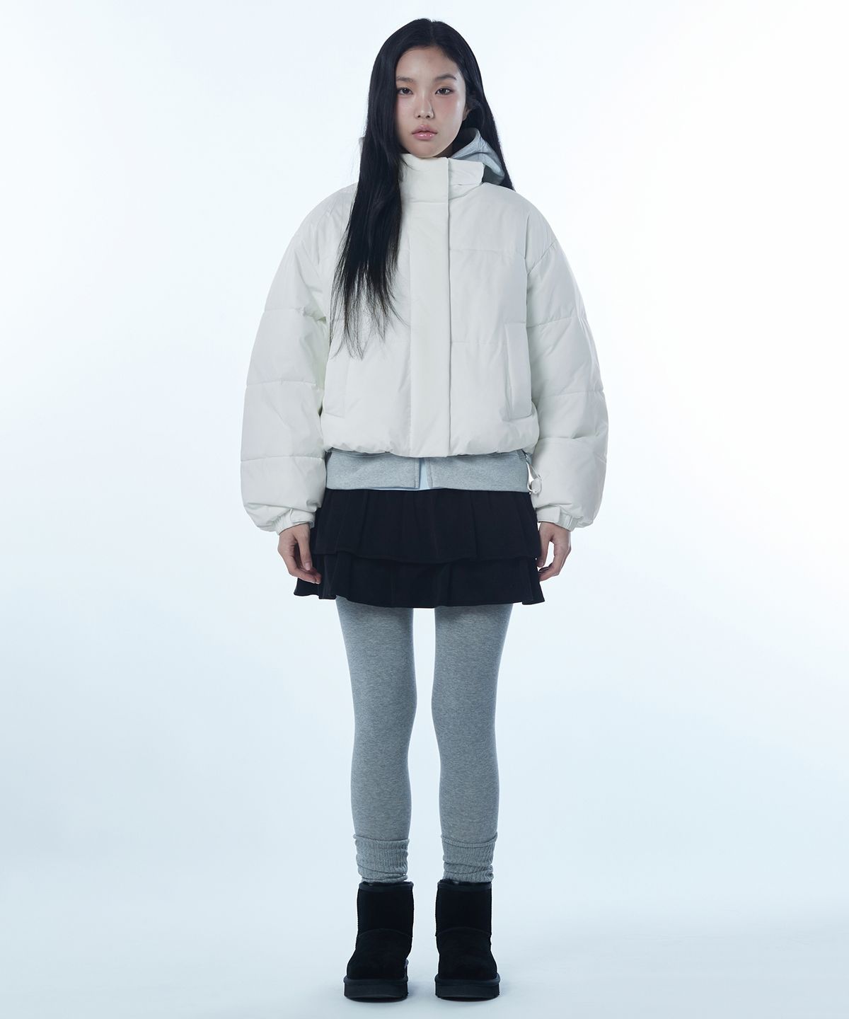 무신사 스탠다드 우먼(MUSINSA STANDARD WOMAN) 우먼즈 데일리 푸퍼 숏 패딩 재킷 [아이보리]