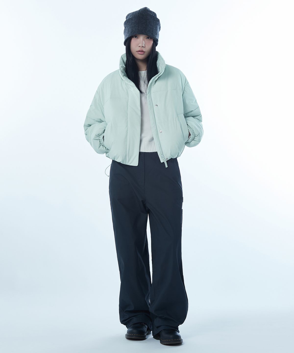 무신사 스탠다드 우먼(MUSINSA STANDARD WOMAN) 우먼즈 데일리 푸퍼 숏 패딩 재킷 [페일 민트]