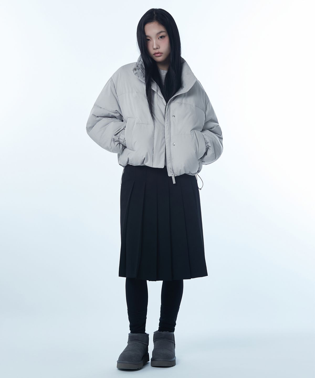 무신사 스탠다드 우먼(MUSINSA STANDARD WOMAN) 우먼즈 데일리 푸퍼 숏 패딩 재킷 [애쉬 그레이]