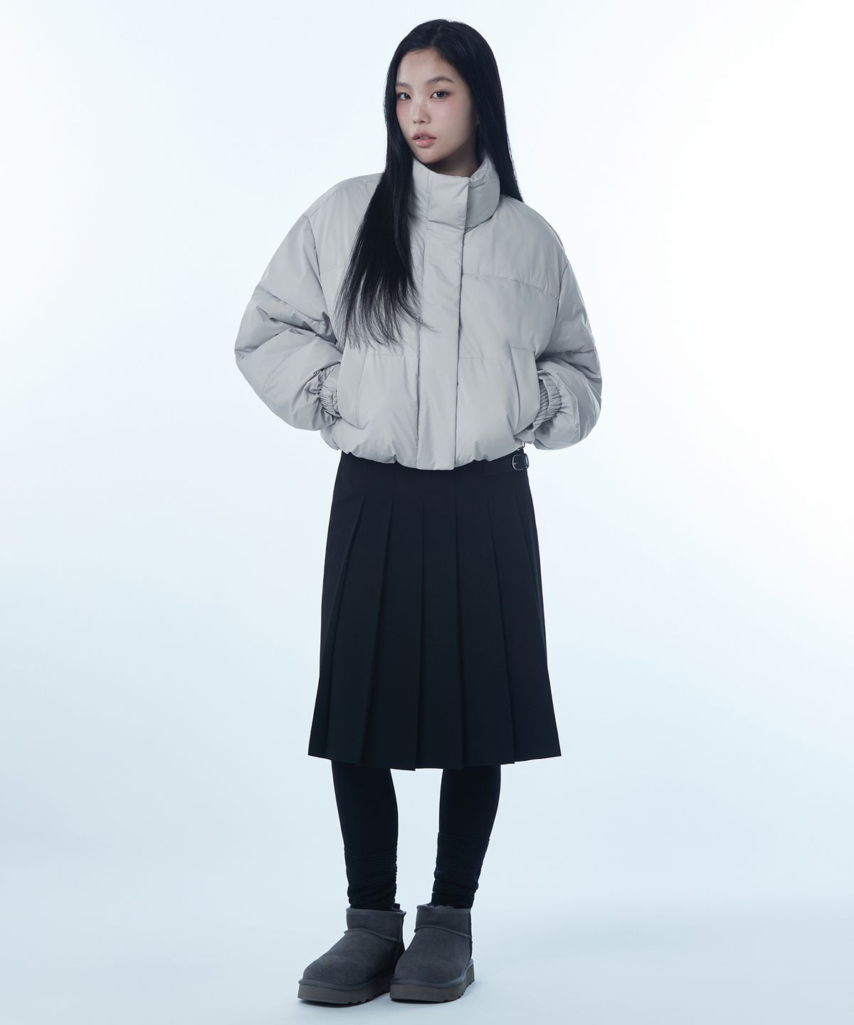 무신사 스탠다드 우먼(MUSINSA STANDARD WOMAN) 우먼즈 데일리 푸퍼 숏 패딩 재킷 [애쉬 그레이]