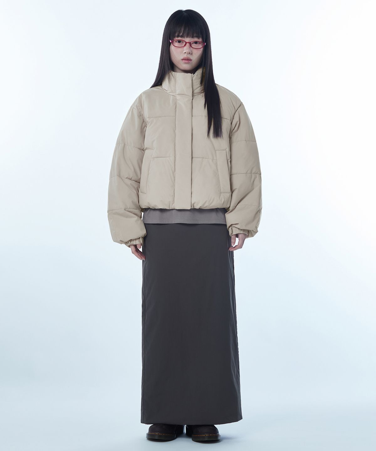 무신사 스탠다드 우먼(MUSINSA STANDARD WOMAN) 우먼즈 데일리 푸퍼 숏 패딩 재킷 [라이트 베이지]