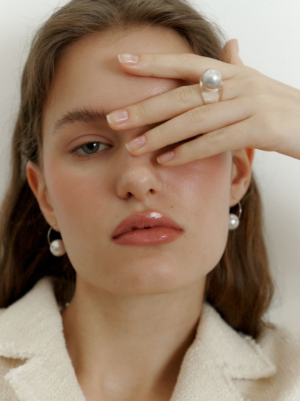 MUSINSA公式 | LOVE ME MONSTER Soft Silver Pearl Ring