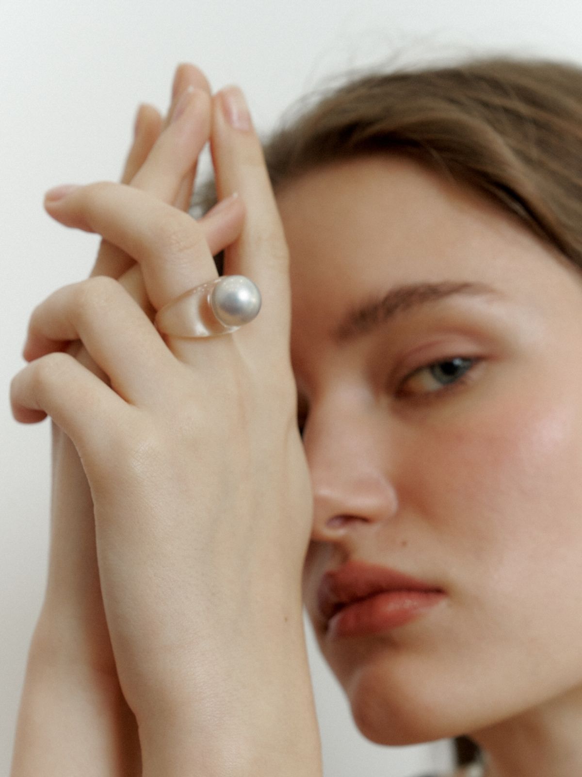러브미몬스터(LOVE ME MONSTER) Soft Silver Pearl Ring