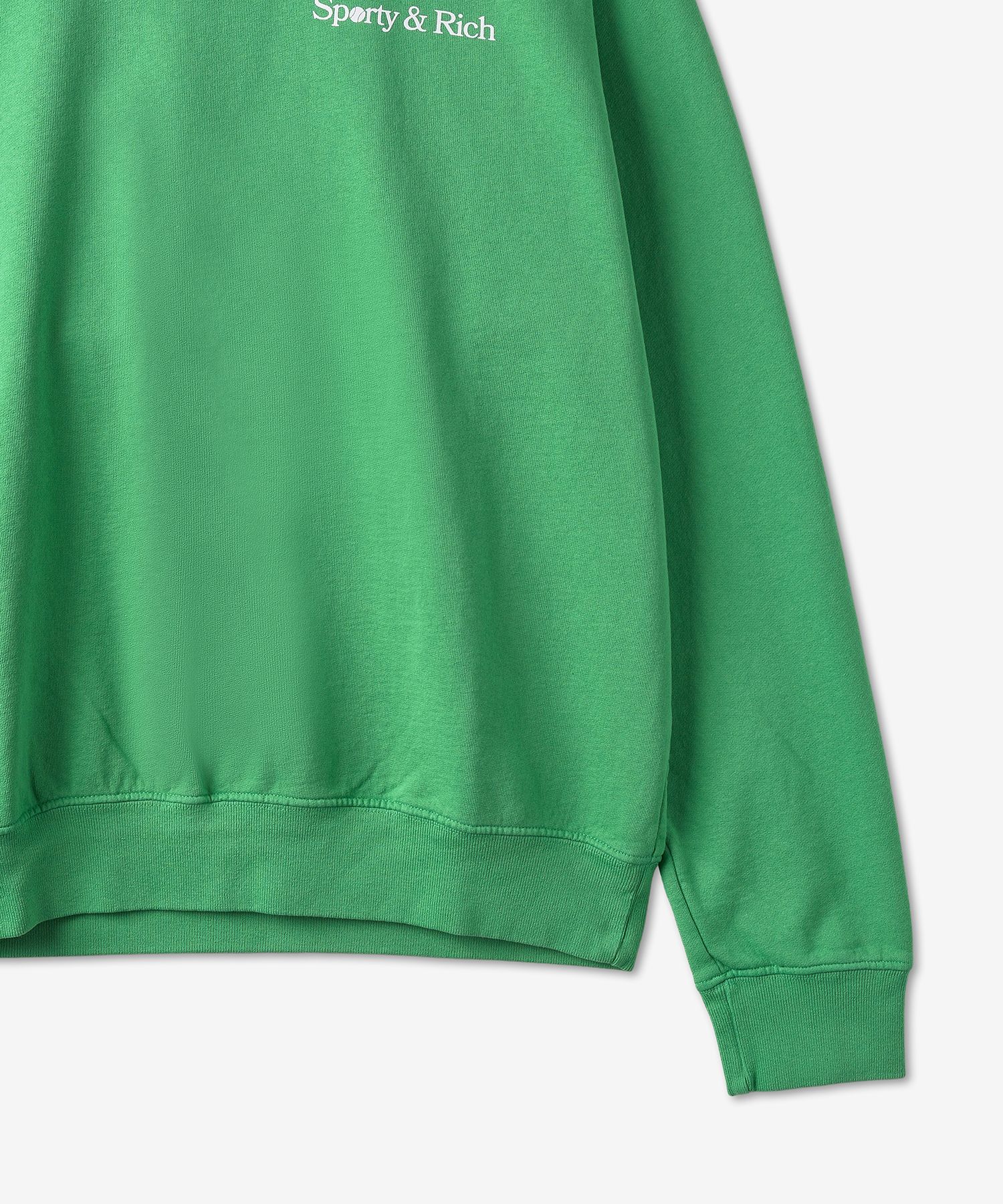 スウェット・トレーナー Sporty & Rich Racquet Club Crew Man to Man Green CR854VE CR8 Sporty & Rich La Racquet Club Unisex Sweatshirt Green