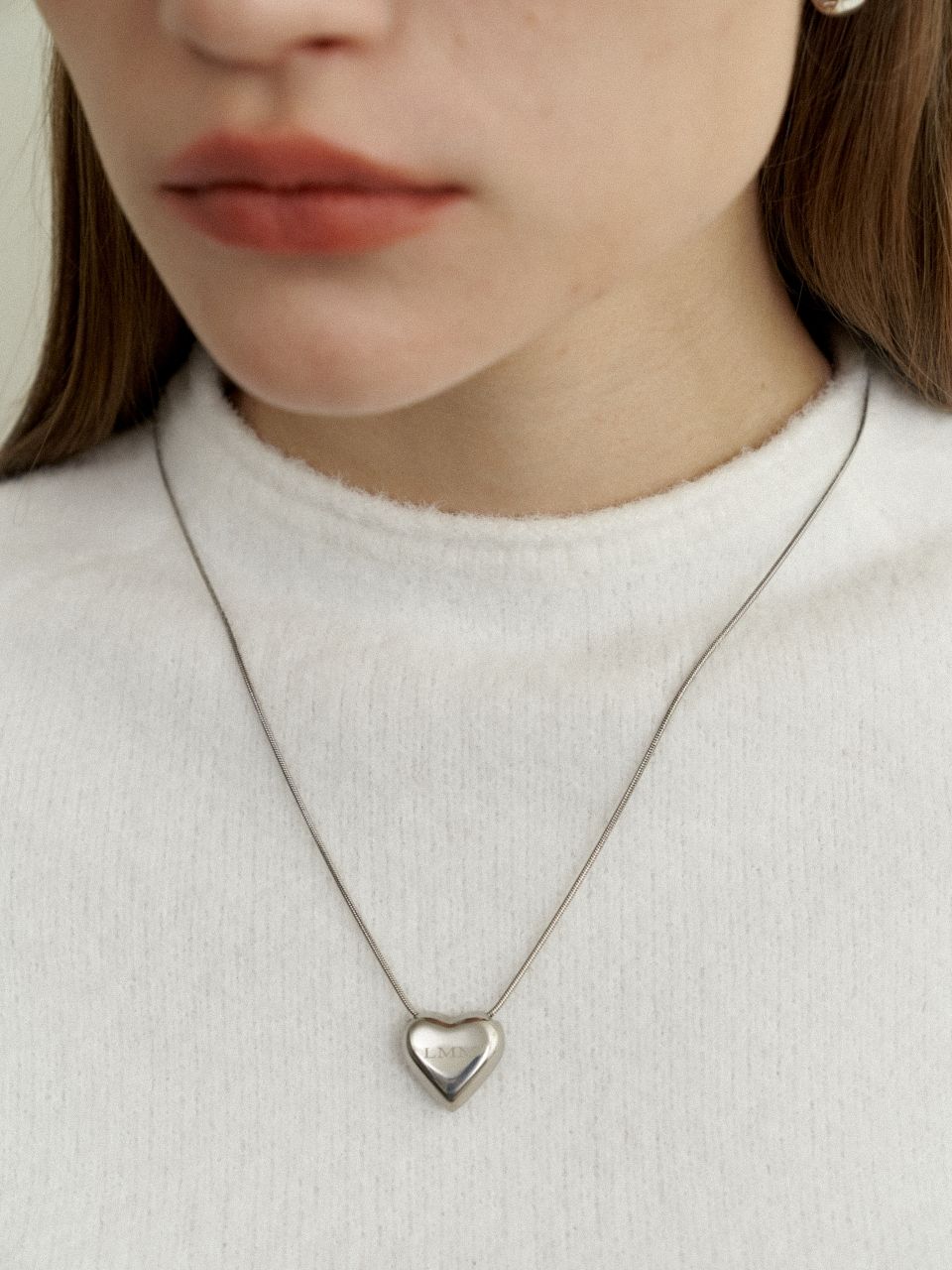 ネックレス・ペンダント LOVE ME MONSTER Surgical Chunky Link Chain Necklace L203MNK2 MUSINSA | LOVE ME MONSTER [Surgical] LMM Classic Heart Chain