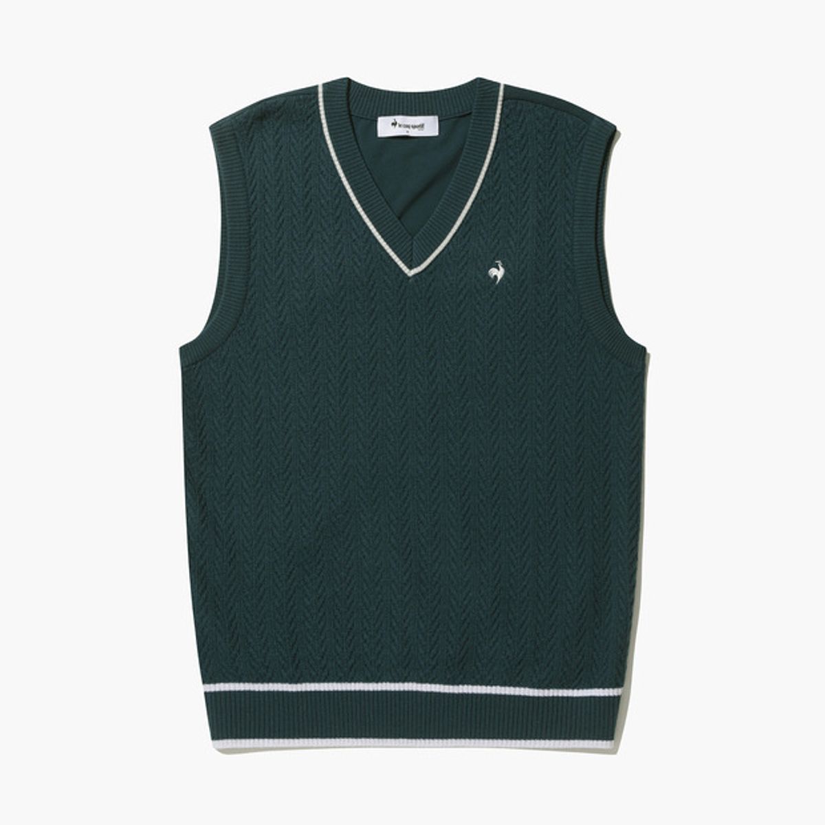 르꼬끄 골프(LECOQ GOLF) 남성 V넥 니트 베스트 (GO321MKV81)