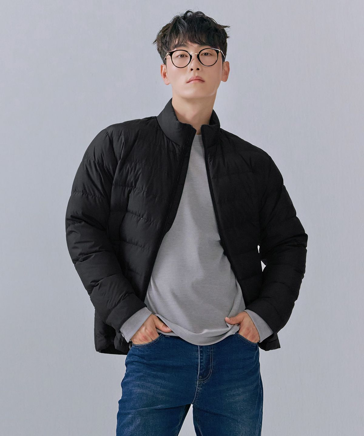 체이스컬트(CHASECULT) 남성 경량 하이넥 패딩 점퍼-CFRK4711C03