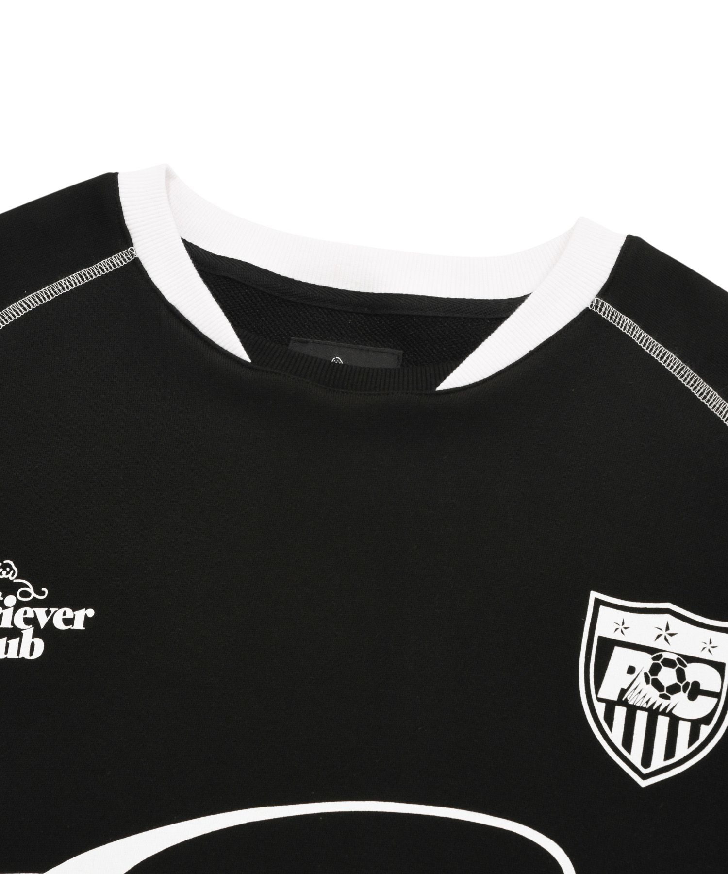 MUSINSA公式 | RETRIEVER CLUB HOWLING SOCCER CREWNECK [BLACK]
