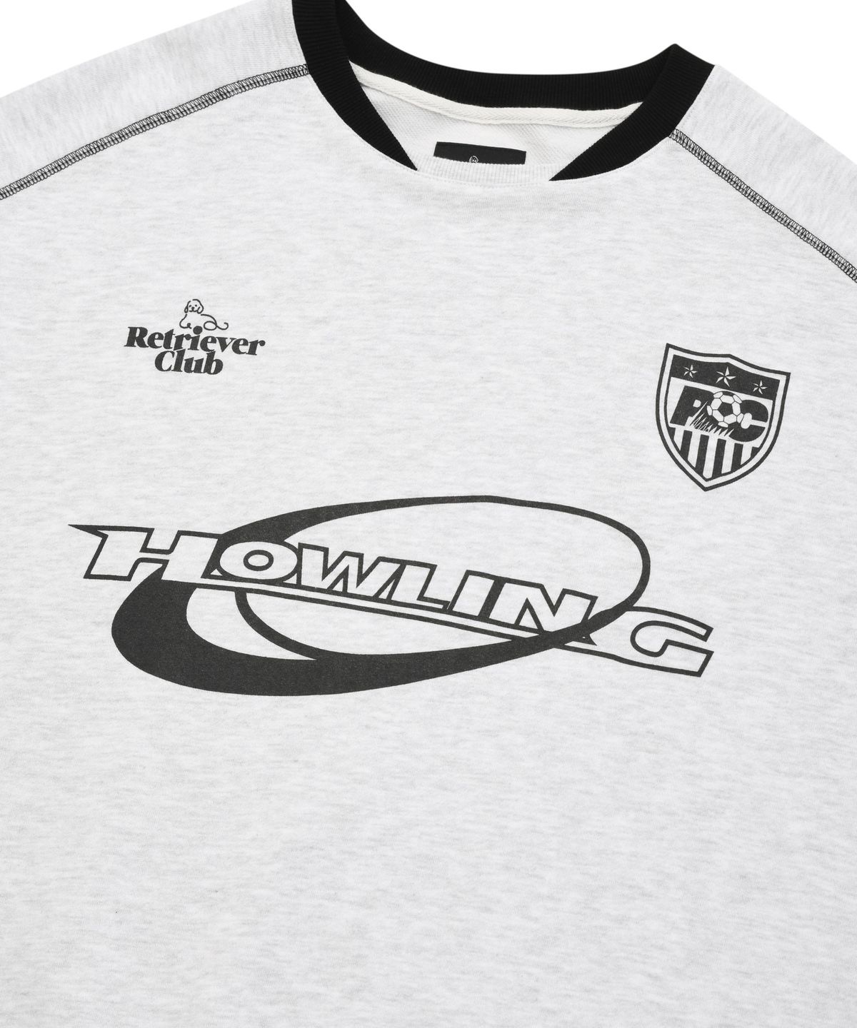 리트리버클럽(RETRIEVER CLUB) HOWLING SOCCER CREWNECK [MELANGE GRAY]