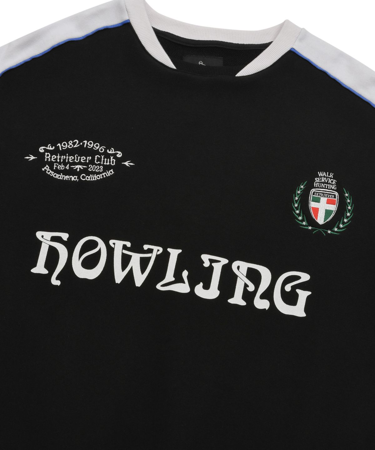리트리버클럽(RETRIEVER CLUB) CLASSIC SOCCER CREWNECK [BLACK]