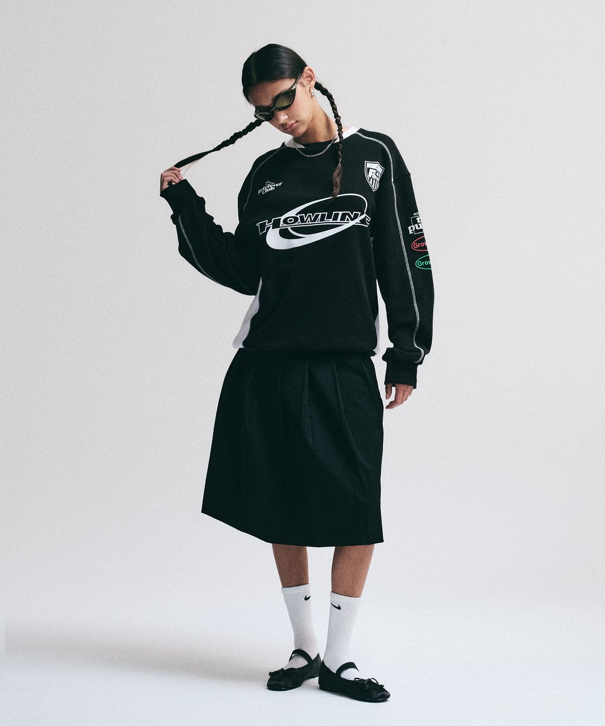 리트리버클럽(RETRIEVER CLUB) CLASSIC SOCCER CREWNECK [BLACK]