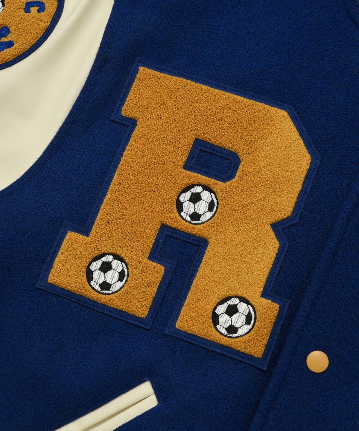 리트리버클럽(RETRIEVER CLUB) BIG R SOCCER VARSITY JACKET [BLUE]