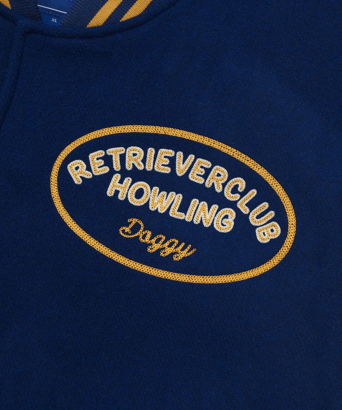 리트리버클럽(RETRIEVER CLUB) BIG R SOCCER VARSITY JACKET [BLUE]
