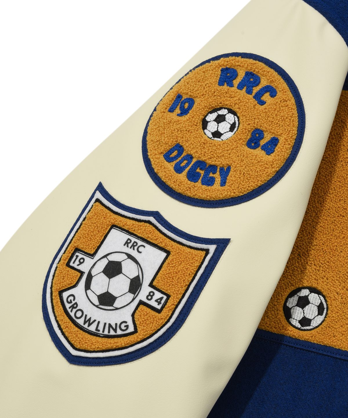 리트리버클럽(RETRIEVER CLUB) BIG R SOCCER VARSITY JACKET [BLUE]