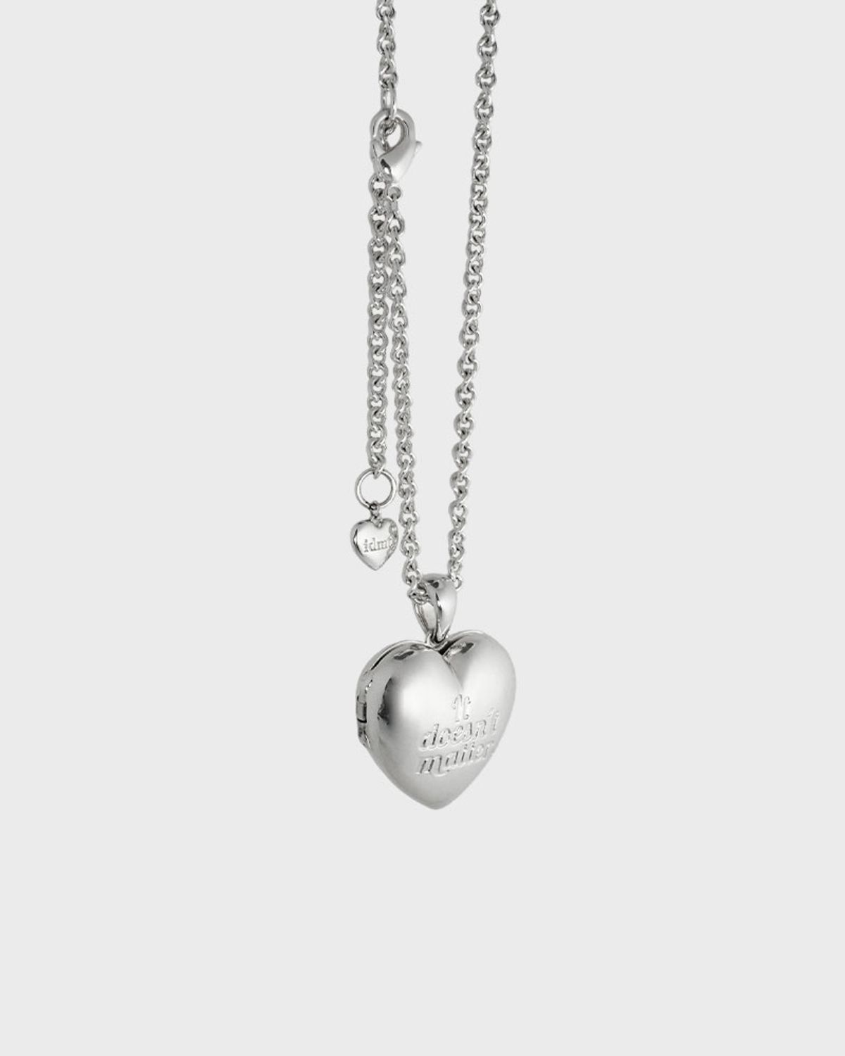 잇더즌매터(IT DOESN'T MATTER) Memory heart locket necklace (Silver)