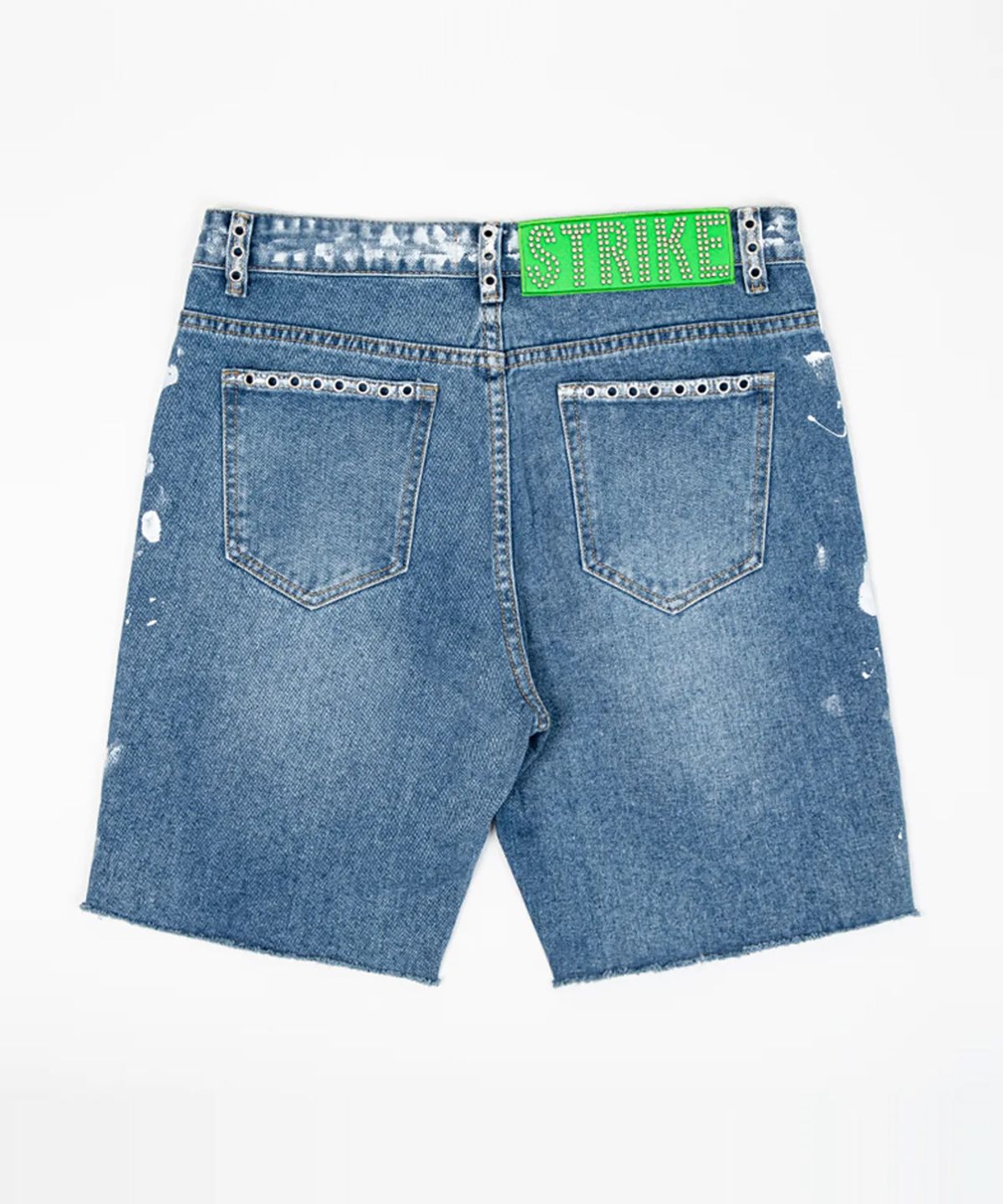 스트라이크(STRIKE) Splash Wash Denim Damage Shorts