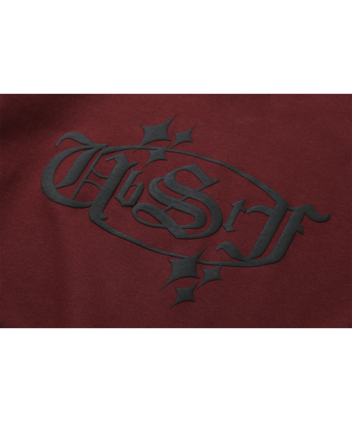 어반스터프(URBANSTOFF) 샤이닝 오발 로고 후디 (버건디)