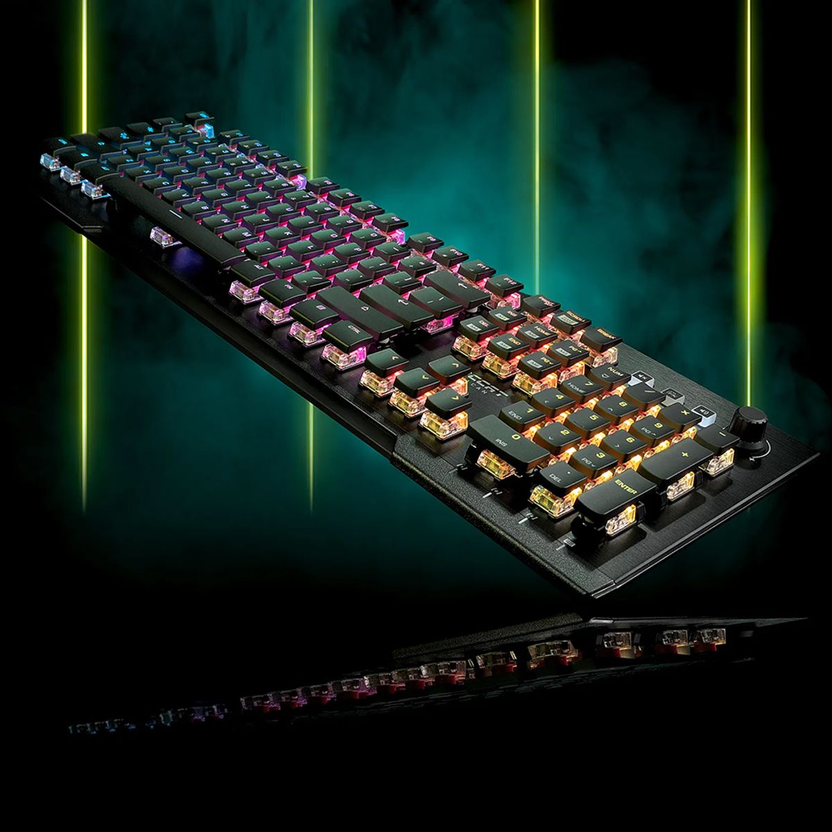 로캣(ROCCAT) 벌칸 프로 Vulcan Pro 게이밍 키보드 Black (적축/영문 자판)