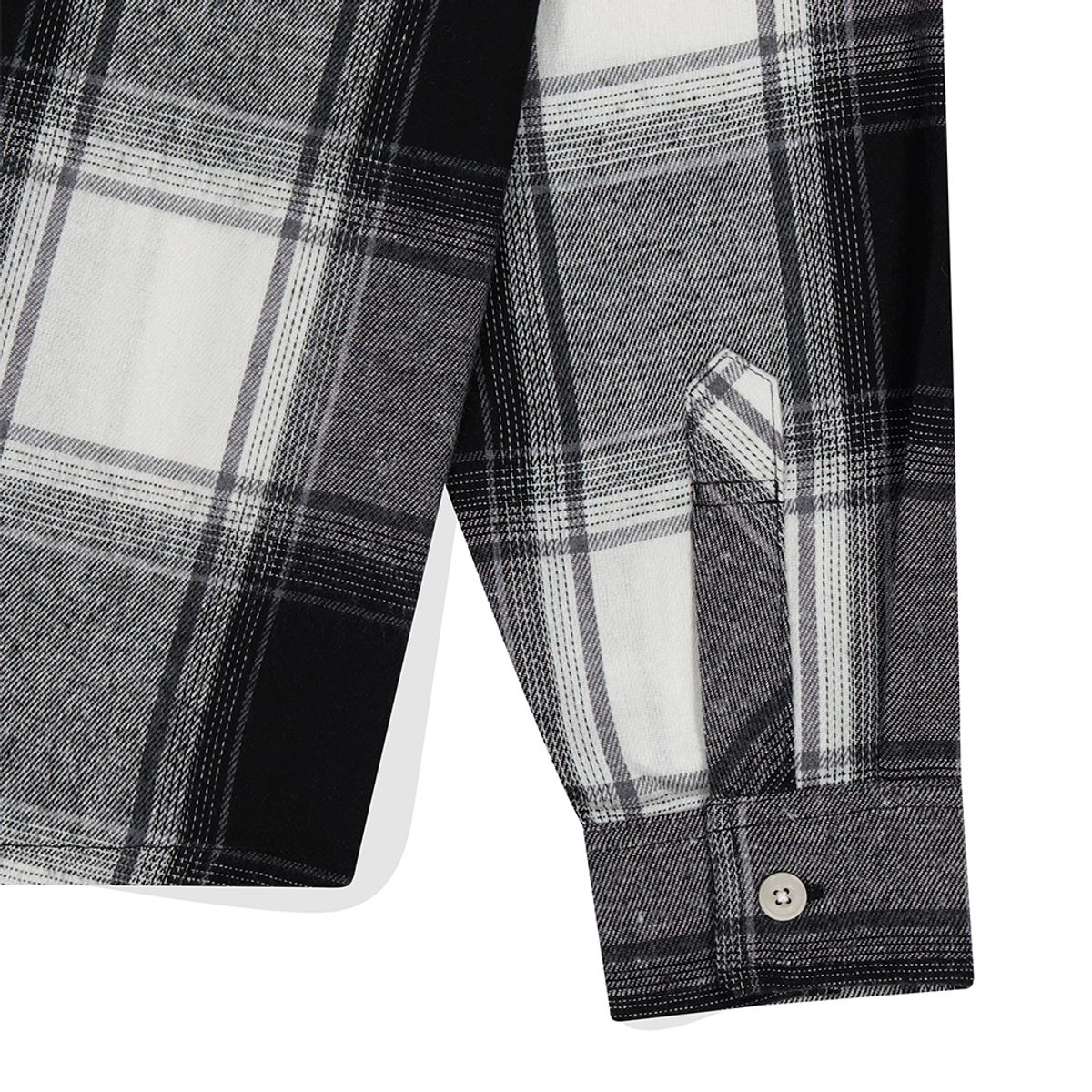 마하그리드(MAHAGRID) HOODED OMBRE CHECK SHIRT BLACK(MG2DFMW380A)