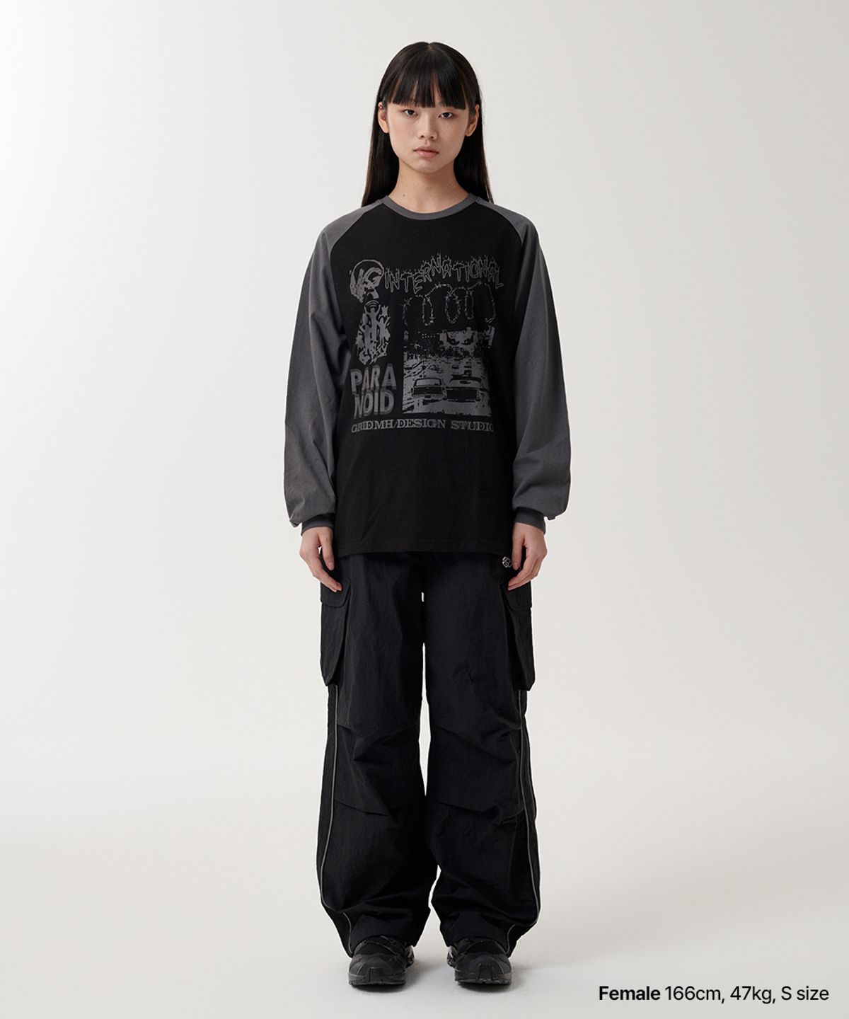 마하그리드(MAHAGRID) INTERNATIONAL RAGLAN LS TEE BLACK(MG2DFMT561A)