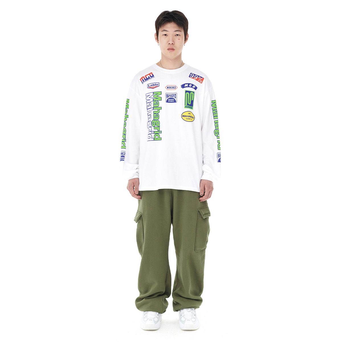 마하그리드(MAHAGRID) RACING LS TEE WHITE(MG2DFMT559A)