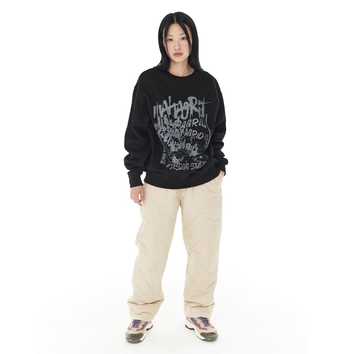 마하그리드(MAHAGRID) CORP SWEATSHIRT BLACK(MG2DFMM465A)