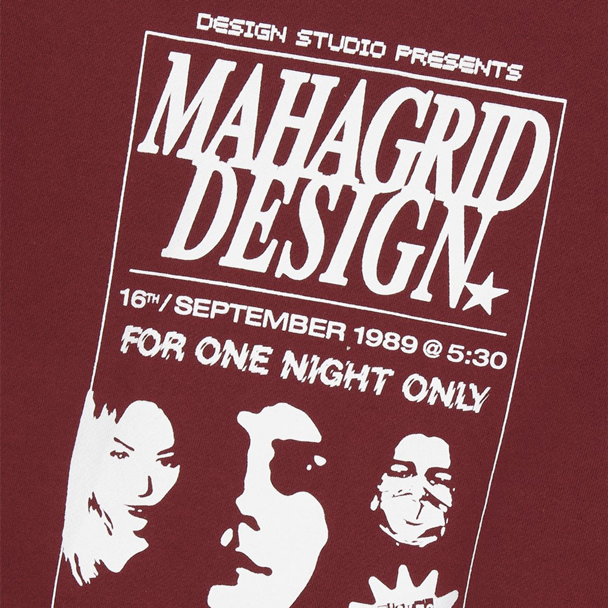 마하그리드(MAHAGRID) POSTER SWEATSHIRT BURGUNDY(MG2DFMM446A)