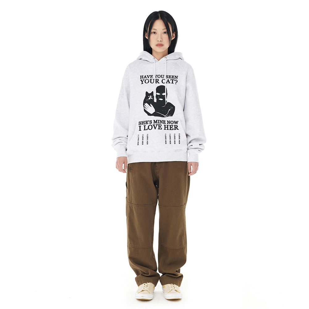 MUSINSA | MAHAGRID KIDNAP HOODIE LIGHT GREY(MG2DFMM431A)