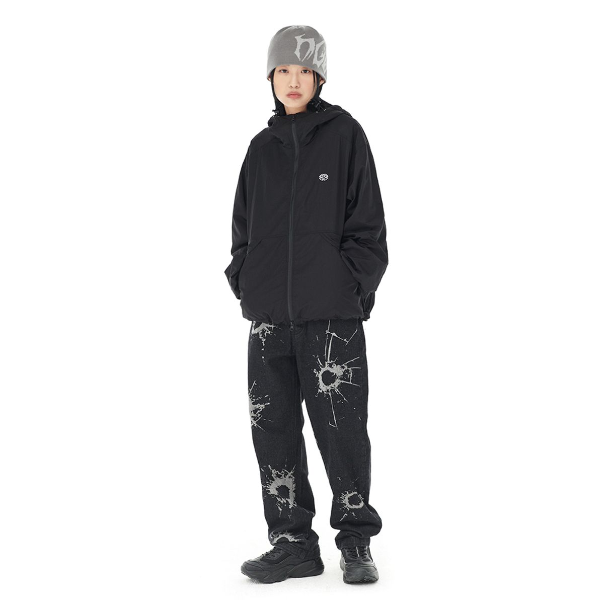 마하그리드(MAHAGRID) TRIBAL MGD LOGO BEANIE GREY(MG2DFMAB20A)