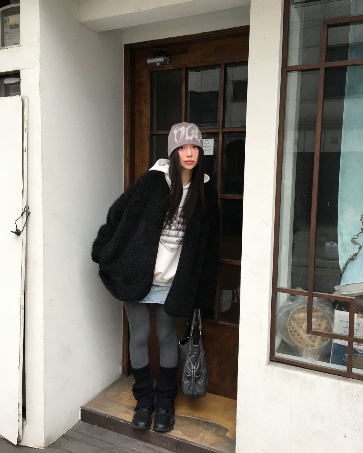 마하그리드(MAHAGRID) TRIBAL MGD LOGO BEANIE GREY(MG2DFMAB20A)
