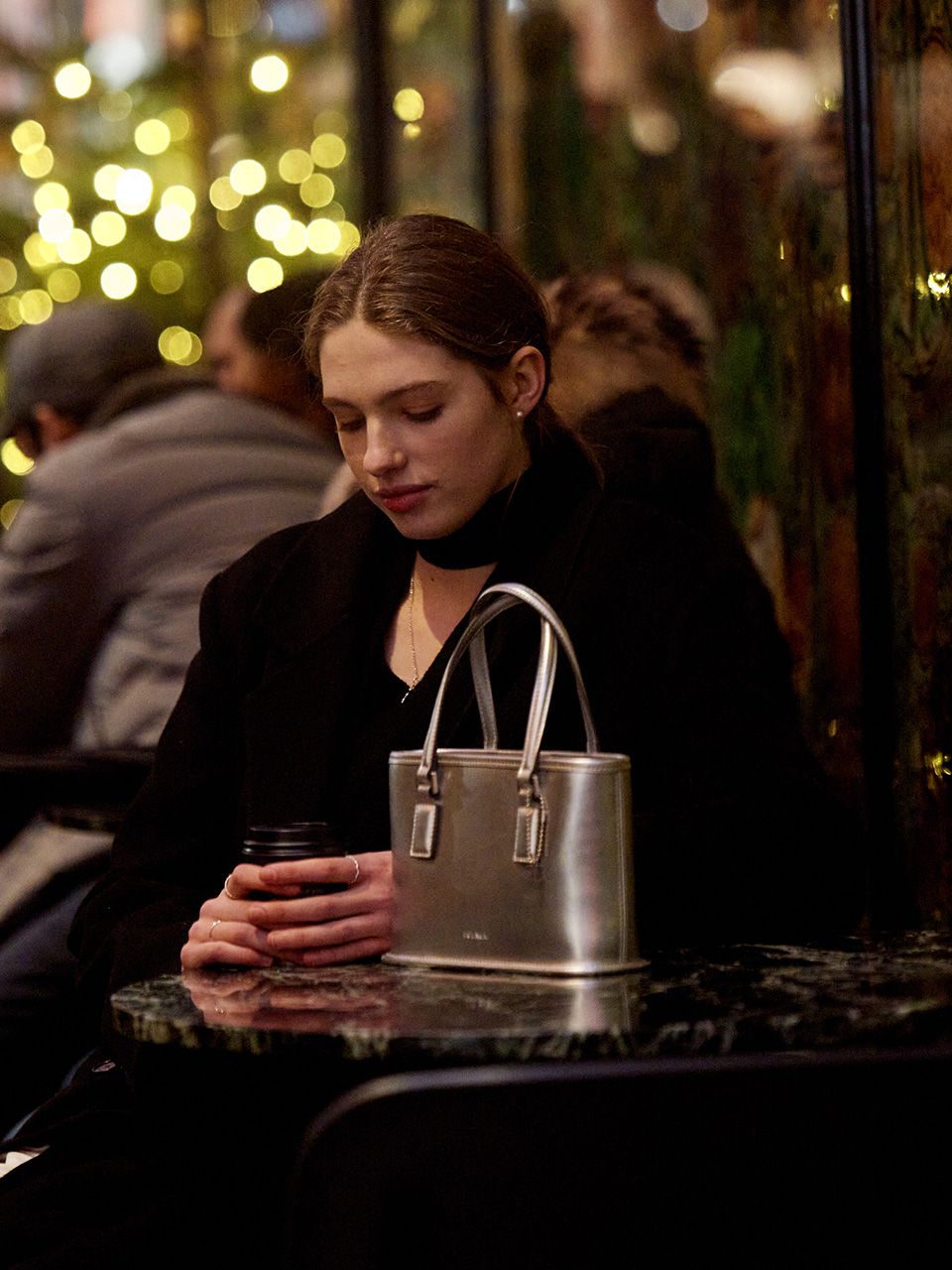 トートバッグ FOLNUA MINI BOROUGH BAG MARRON STITCH F23FWTOB001-MA Designer fashion, Seoul-fully created | W Concept