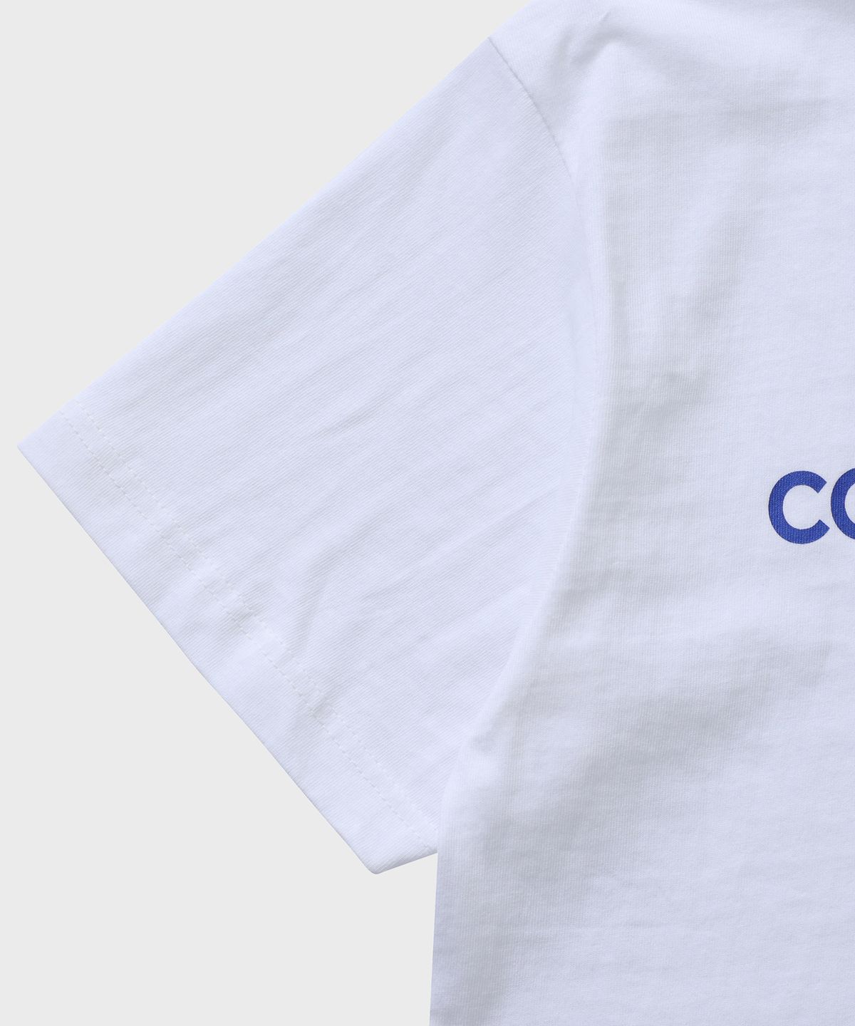 컨셉트컬리지(CONCEPTCOLLEGE) 베이직 로고  크루넥 화이트 반팔 티셔츠 [남녀공용]