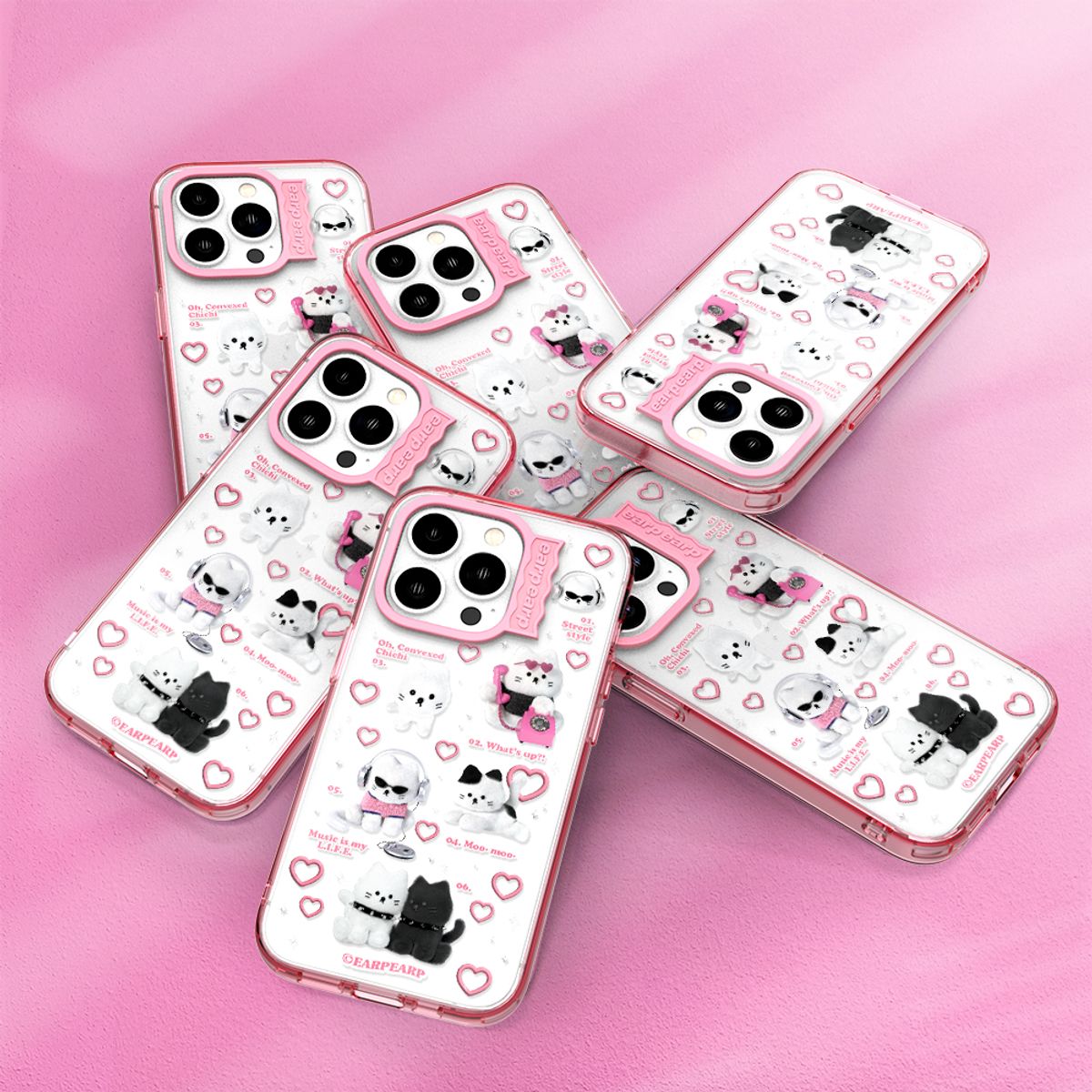 어프어프(EARPEARP) CHICHI COLLECTION-PINK(웨이브라벨-기본)