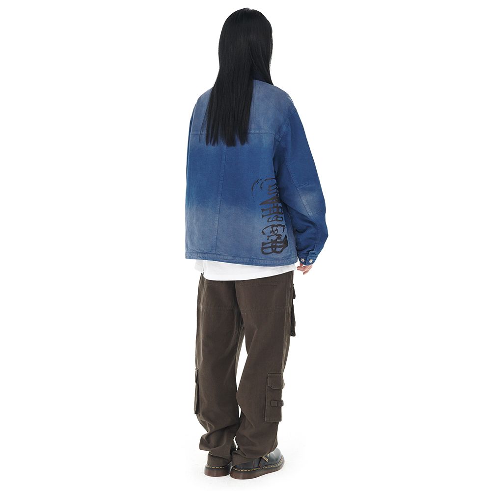 MUSINSA | MAHAGRID WASHED WORK JACKET NAVY(MG2DFMJ244A)