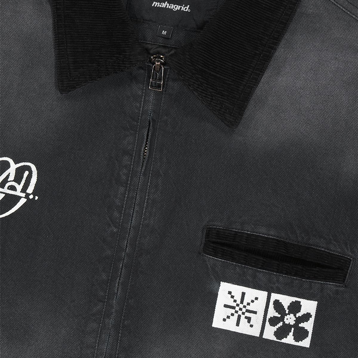 마하그리드(MAHAGRID) WASHED WORK JACKET CHARCOAL(MG2DFMJ244A)