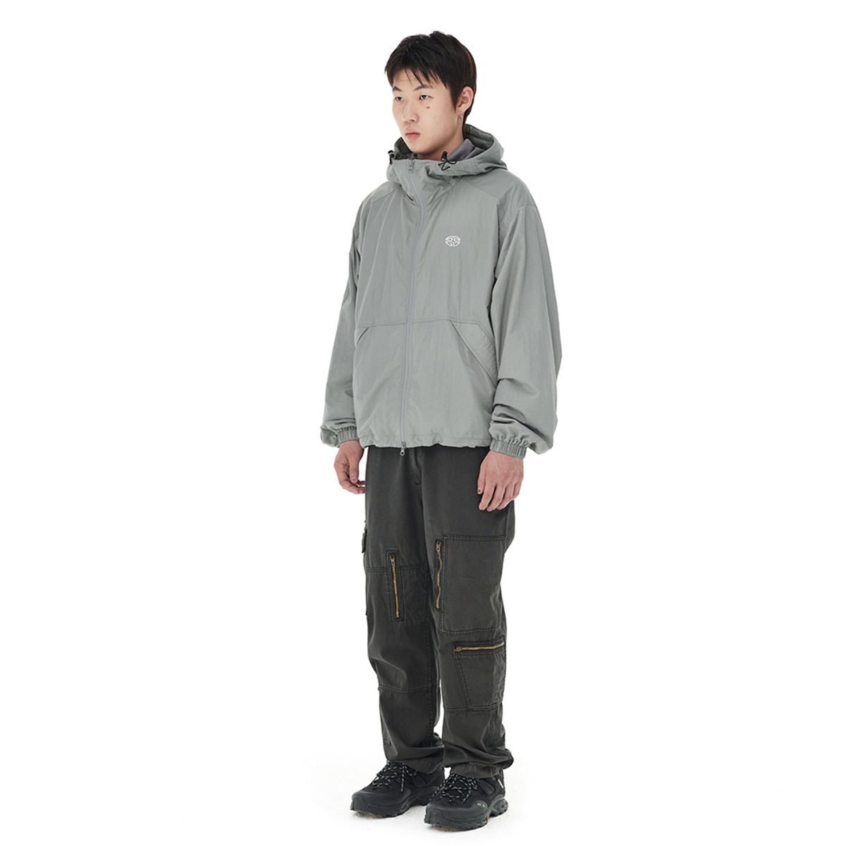 마하그리드(MAHAGRID) NYLON TWILL WINDBREAKER GREY(MG2DFMB931A)