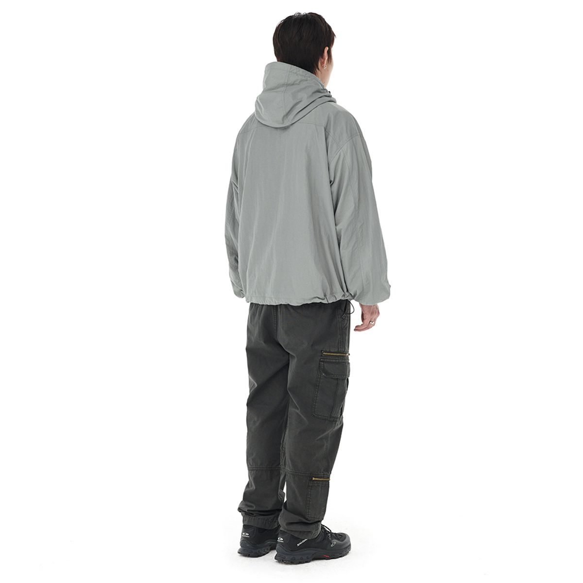 마하그리드(MAHAGRID) NYLON TWILL WINDBREAKER GREY(MG2DFMB931A)