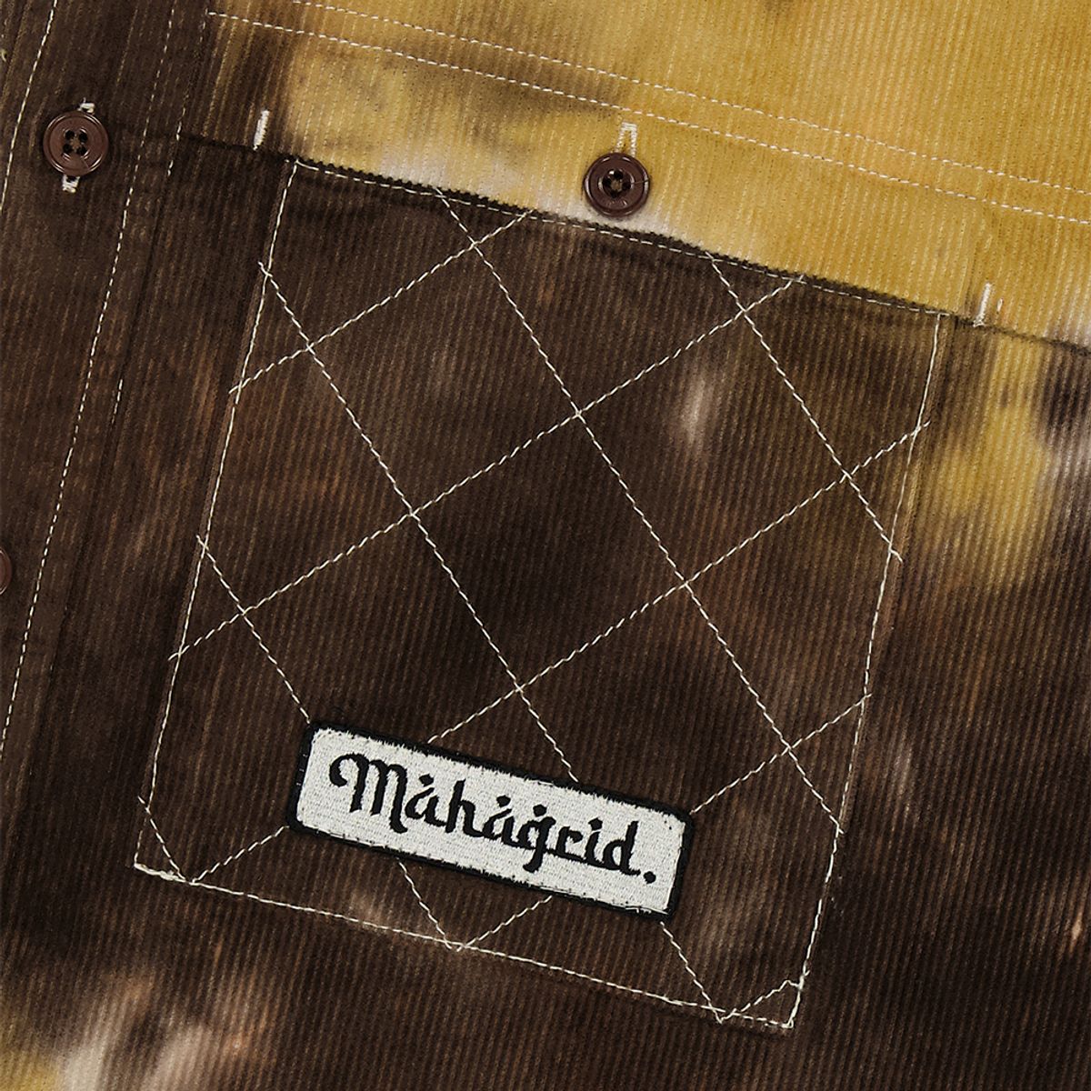 마하그리드(MAHAGRID) CORDUROY DYED SHIRT BROWN(MG2DFMW320A)