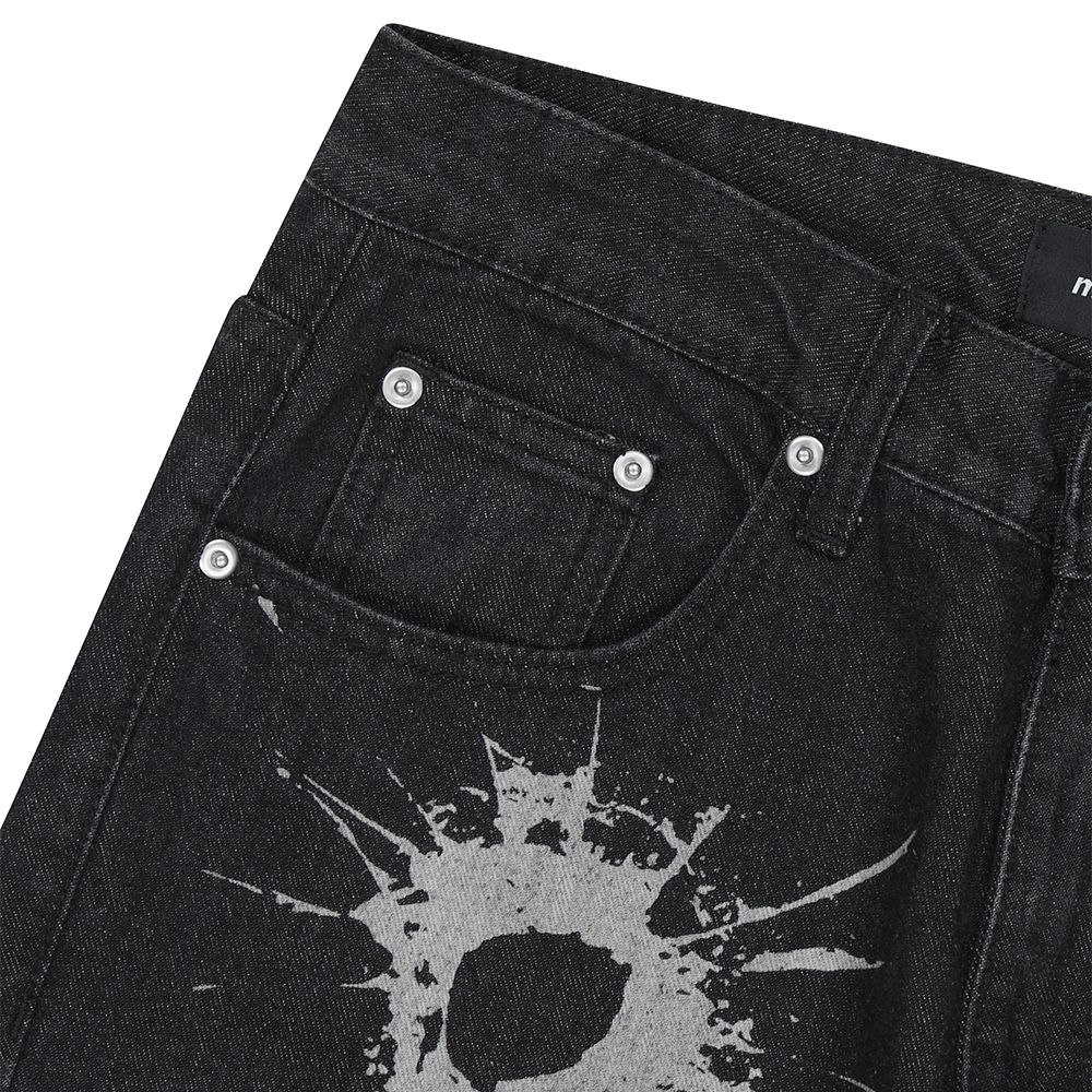 【mahagrid】23FW★ BULLET MARK DENIM PANT MUSINSA | MAHAGRID BULLET MARK DENIM PANT BLACK(MG2DFMD110A)