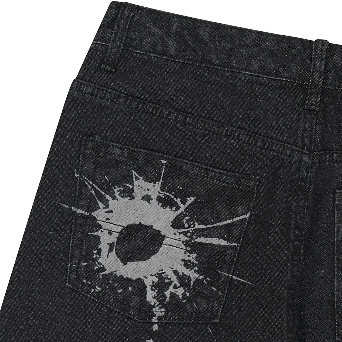 마하그리드(MAHAGRID) BULLET MARK DENIM PANT BLACK(MG2DFMD110A)