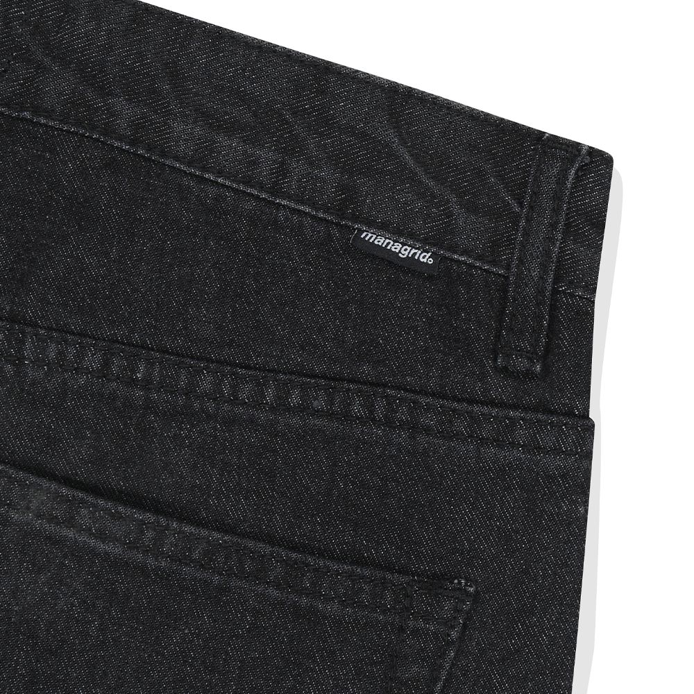 MUSINSA | MAHAGRID BULLET MARK DENIM PANT BLACK(MG2DFMD110A)