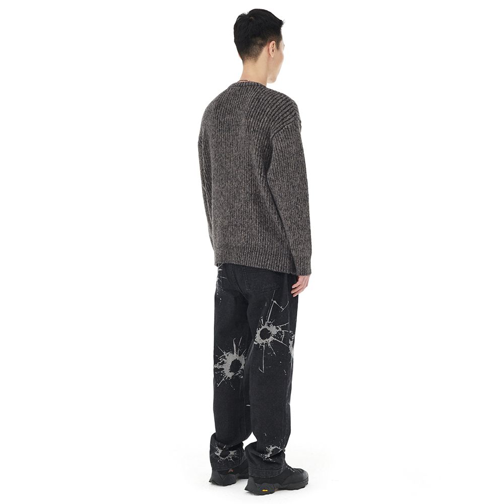 【mahagrid】23FW★ BULLET MARK DENIM PANT MUSINSA | MAHAGRID BULLET MARK DENIM PANT BLACK(MG2DFMD110A)