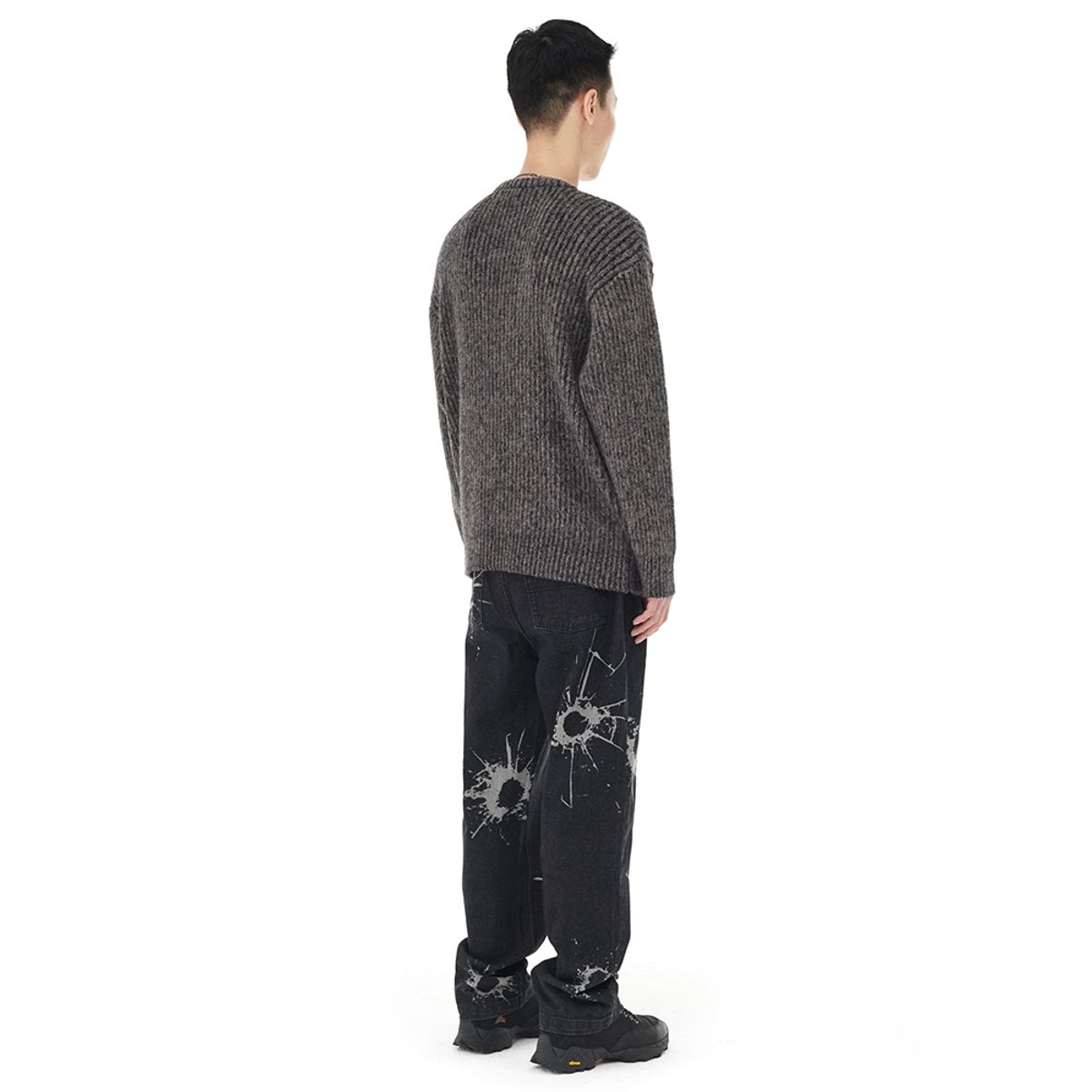 마하그리드(MAHAGRID) BULLET MARK DENIM PANT BLACK(MG2DFMD110A)
