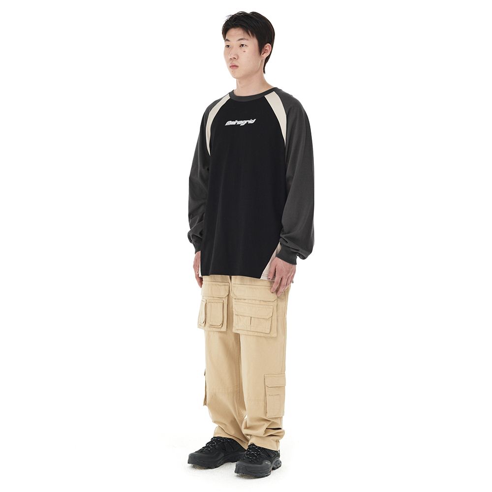 【mahagrid】23FW★ SPLIT LS TEE MUSINSA | MAHAGRID SPLIT LS TEE BLACK(MG2DFMT556A)