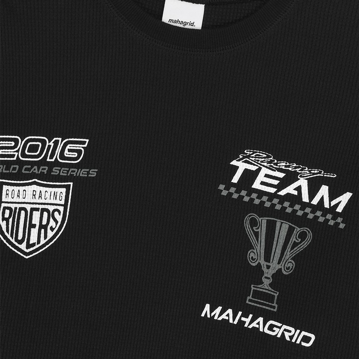 마하그리드(MAHAGRID) W.C.S RACING WAFFLE LS TEE BLACK(MG2DFMT557A)