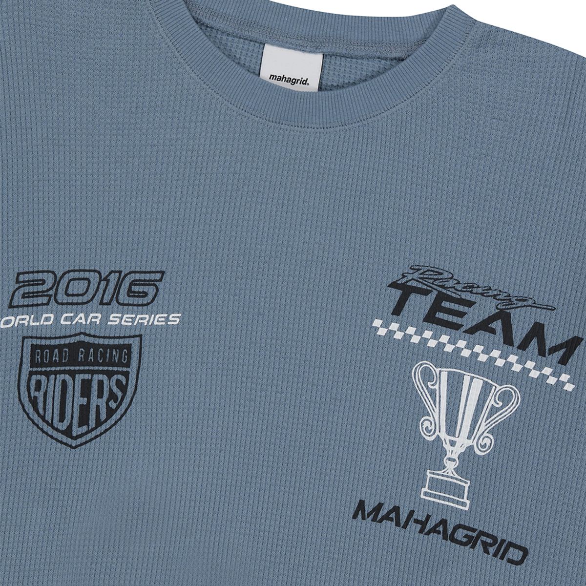 마하그리드(MAHAGRID) W.C.S RACING WAFFLE LS TEE BLUE(MG2DFMT557A)