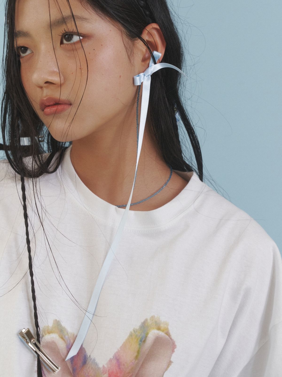러브미몬스터(LOVE ME MONSTER) Long Long Love Ribbon Earrings_SB