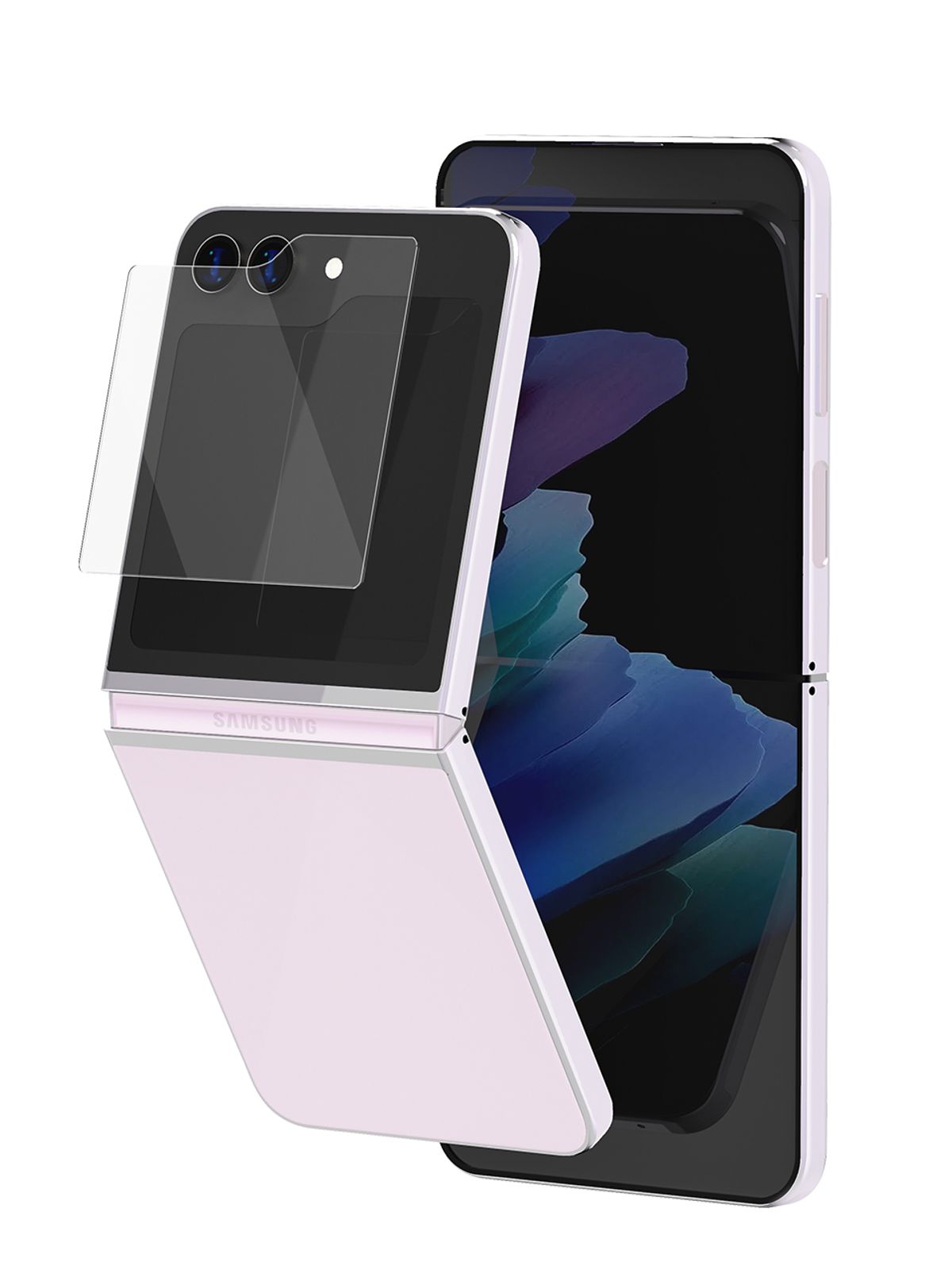 디자인스킨(DESIGNSKIN) 갤럭시Z플립5 2.5D 전면 강화유리